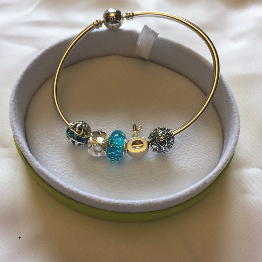 Chamilia bangle braclet includes 5 charms